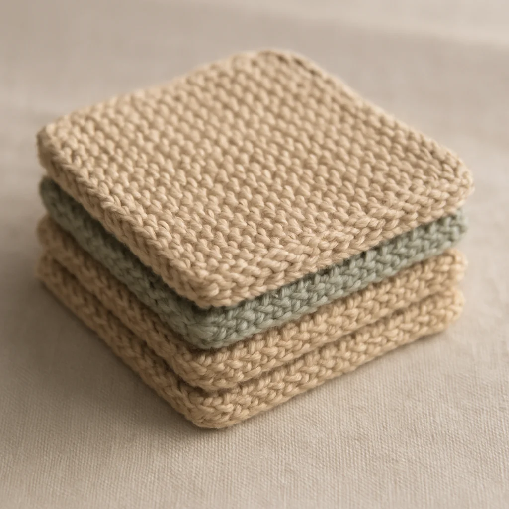 Knitted Linen Coaster Set