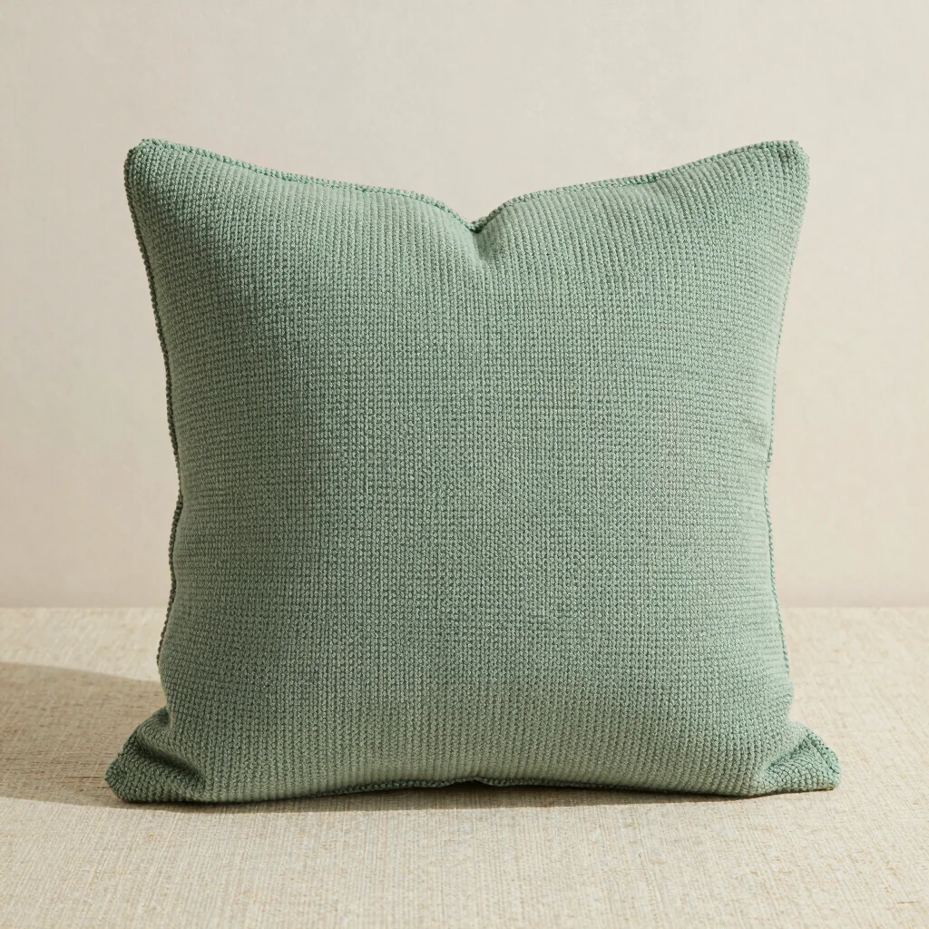 Knitted Sage Cushion Cover